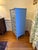 1970s 1970s Henry Link Bali Hai Faux Bamboo Lingerie Chest in Custom High-Gloss Blue Lacquer For Sale - Image 5 of 9