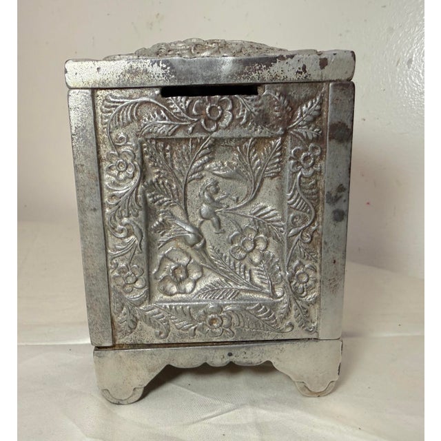 Antique 19th Century Cast Iron Je Stevens Jewel Safe Deposit Lockable Still Bank For Sale - Image 10 of 14