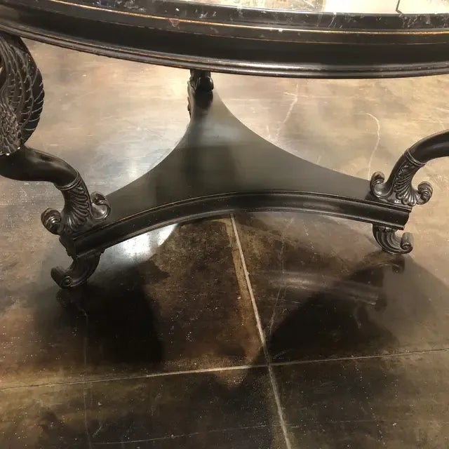 1990s Italian Round Empire Style Table For Sale - Image 12 of 13