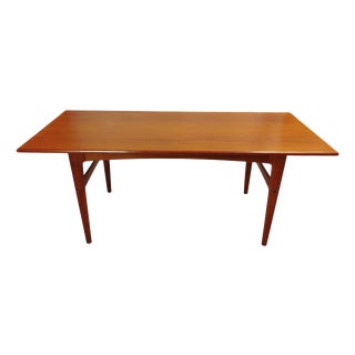 Mid-Century Danish Teak Rectangular Coffee Table, 1960s For Sale