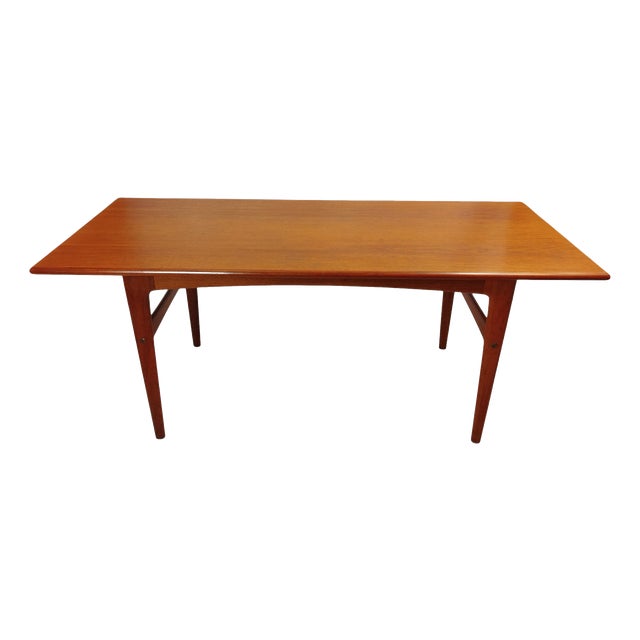 Mid-Century Danish Teak Rectangular Coffee Table, 1960s For Sale