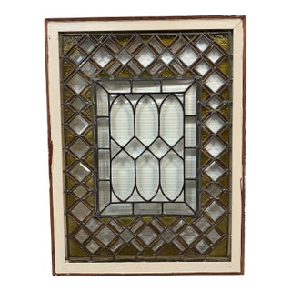 Stained Glass Window Panel, Early 20th Century For Sale