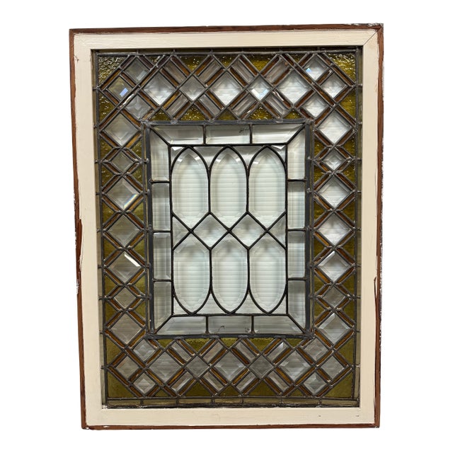 Stained Glass Window Panel, Early 20th Century For Sale