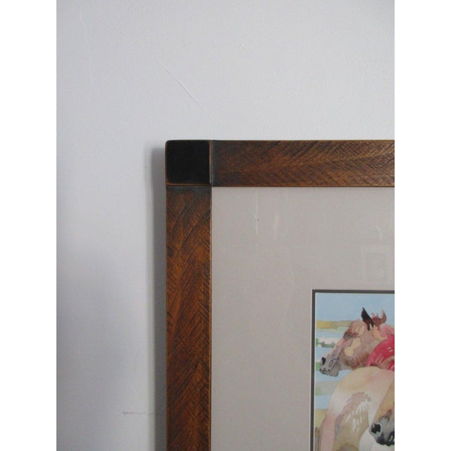 American Don Weller "In the Corral" Signed Western Horse Print For Sale - Image 3 of 3
