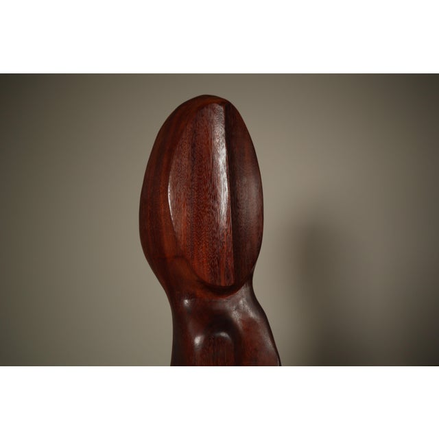 Begga d'Haese, Large Sculpture, 1985, Afzelia Wood For Sale - Image 3 of 16