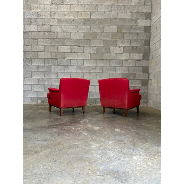 Dunbar Furniture 1950s Edward Wormley for Dunbar Lounge Chairs- A Pair For Sale - Image 4 of 12