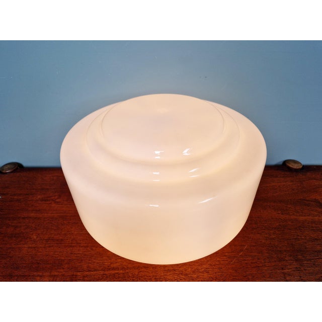 Large Art Deco Phililite Series Ceiling Light in White Opaline Glass from Philips, 1930s For Sale - Image 11 of 14
