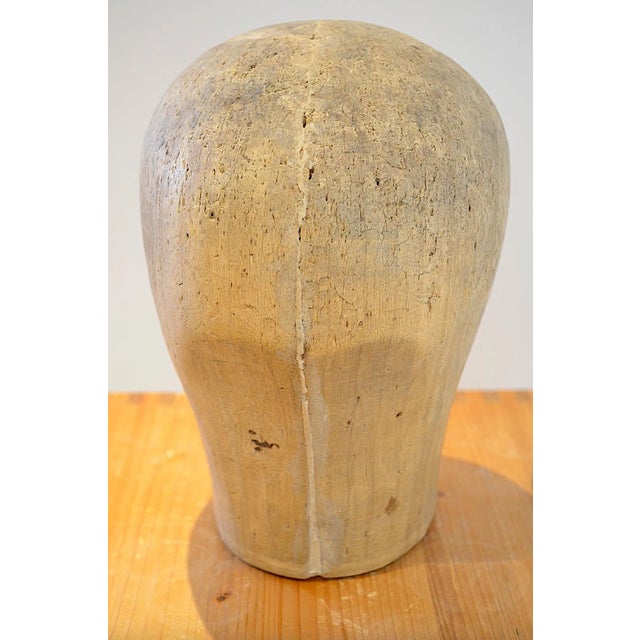 Antique Wooden Head with Mount, 1890s For Sale - Image 5 of 9