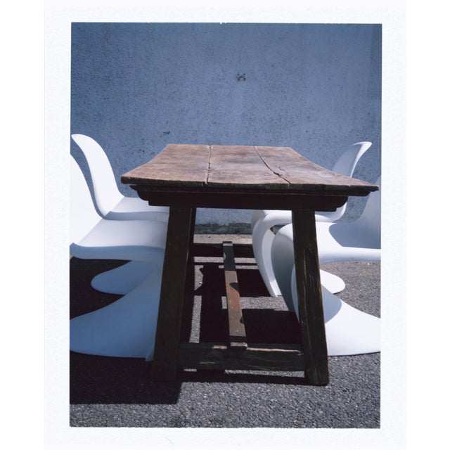 Rustic English Kitchen Prep Table in Pine For Sale - Image 3 of 9