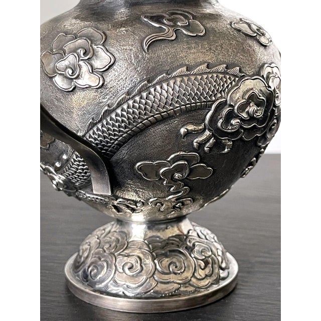 Early 20th Century Chinese Export Silver Tea or Coffee Service by ZeeSung - 3 pcs For Sale - Image 4 of 18