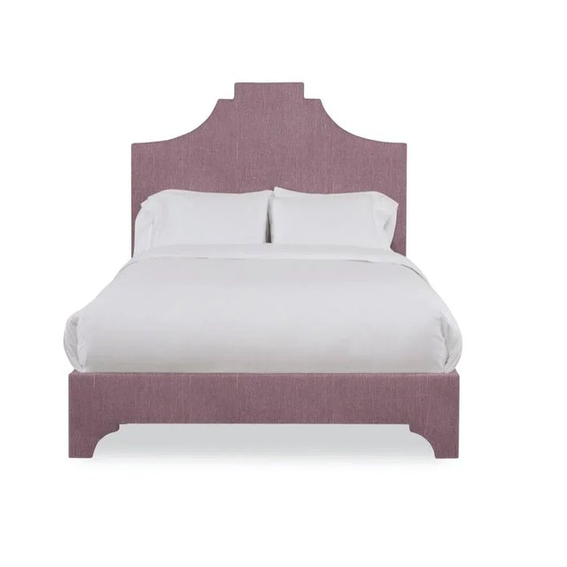 Casa Cosima Nadine California King Bedframe, Plum Linen For Sale - Image 4 of 4