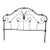 King Size Metal Headboard Black and Copper Enameled Finish For Sale