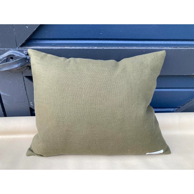 Transitional Fortuny Border and Linen Pillow For Sale - Image 3 of 4