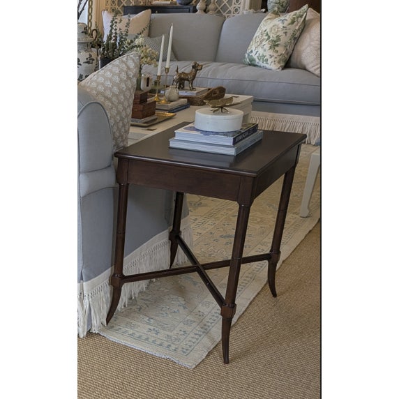 Traditional Woodbridge “Clarkson” Lamp Table in Montserrat Finish - Retails for $680 For Sale - Image 3 of 3