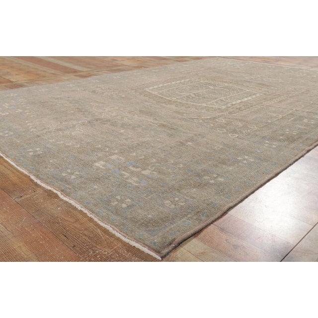 Textile Mid 20th Century Vintage Persian Viss Tonal Rug, 06'07 X 10'01 For Sale - Image 7 of 10