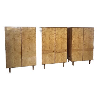 Vintage High-Gloss Wardrobes from Novy Domov, Czech-Republic, 1960s, Set of 3 For Sale