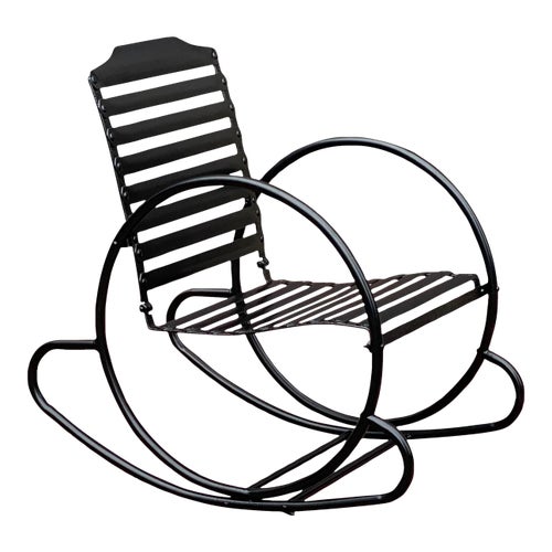 1930's Art Deco Streamlined Tubular Hoop Rocker Rocking Chair