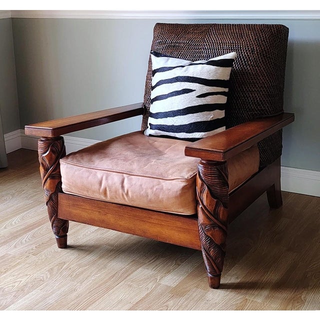 1990s Attributed to Ralph Lauren Safari Lounge Chair For Sale - Image 16 of 18