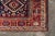 1890s Antique Wide Geometric Botanical Red & Navy Hand Knotted Wool Pile Runner Rug - 4’7” x 10’9” For Sale In Los Angeles - Image 6 of 11