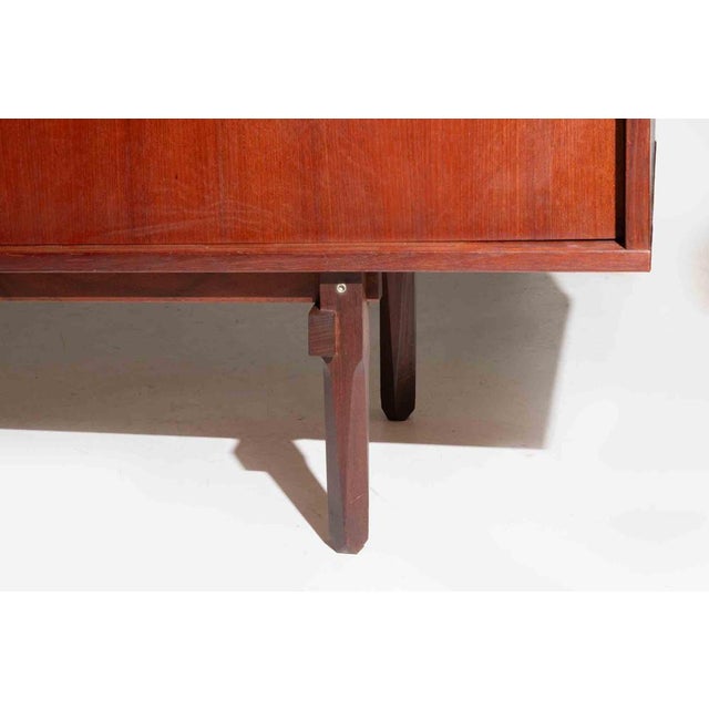 Italian Mid-Century Modern Sideboard in Teak with Four Drawers, 1960s For Sale - Image 4 of 12
