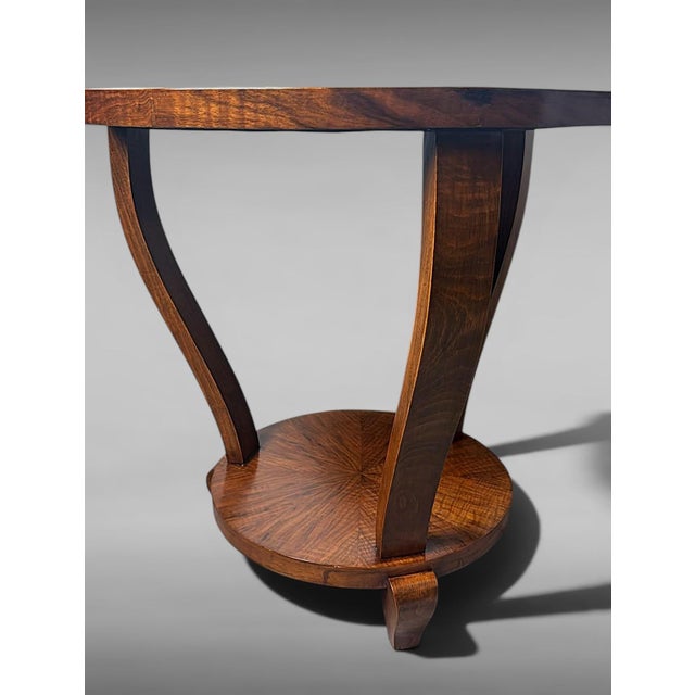 Mid 20th Century Art Deco Italian Walnut Coffee Table For Sale - Image 10 of 18