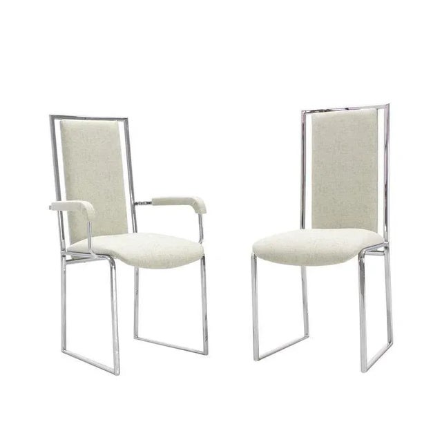 Mid-Century Modern Chrome Dining Chairs - Set of 6 For Sale - Image 4 of 12