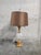 Brass and Opaline Pineapple Leaf Table Lamp, 1960s For Sale - Image 10 of 12