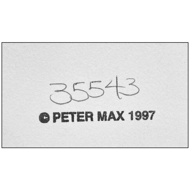 1990s 1997 Liberty Head Acrylic Painting Peter Max For Sale - Image 5 of 5