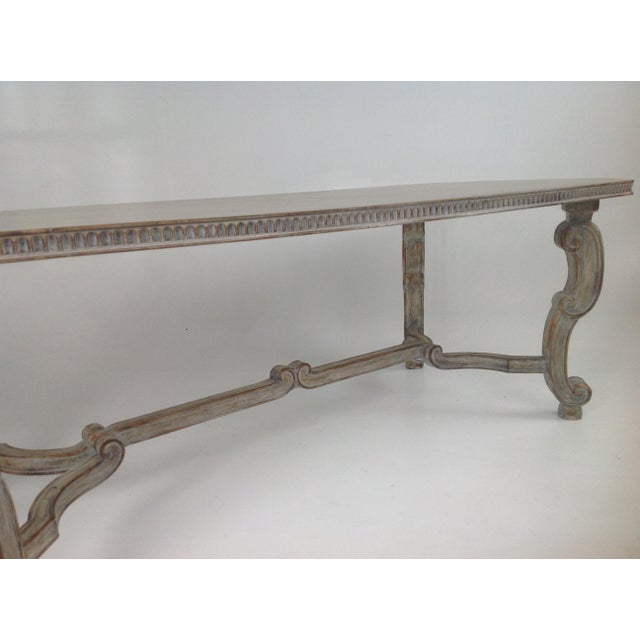 Custom Shabby Chic Dining Table With Custom Finish For Sale - Image 4 of 7