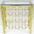 Mastercraft Modern Brass Wine Rack Table For Sale - Image 4 of 6