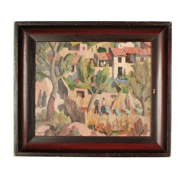 Iain Macnab of Barachastlain (Scottish, B. 1890 - 1967) "Talking in Village" Painting. For Sale - Image 11 of 11