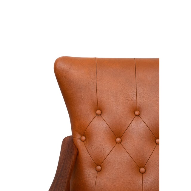 Teak and Faux Leather Lounge Chairs, Holland, 1960s, Set of 2 For Sale - Image 10 of 11