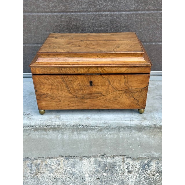 Large English Regency Sarcophagus Shaped Rosewood Tea Caddy, Circa 1830 For Sale In Greenville, SC - Image 6 of 14