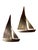 1960s Mid-Century Modern Brass Tabletop Sailboats- Set of 2 For Sale - Image 4 of 6