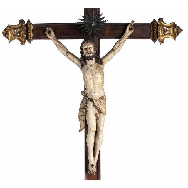 Baroque Indo-Portuguese Crucified Jesus Christ, 18th Century For Sale - Image 3 of 6