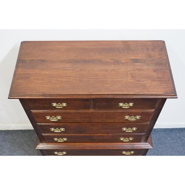 Wood Cresent Furniture Solid Cherry Traditional Style 40" Chest on Chest 2216 For Sale - Image 7 of 11
