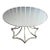 Bernhardt Hollywood Regency Sculptural Brass Star Base Round Glass Top Table, 42" For Sale