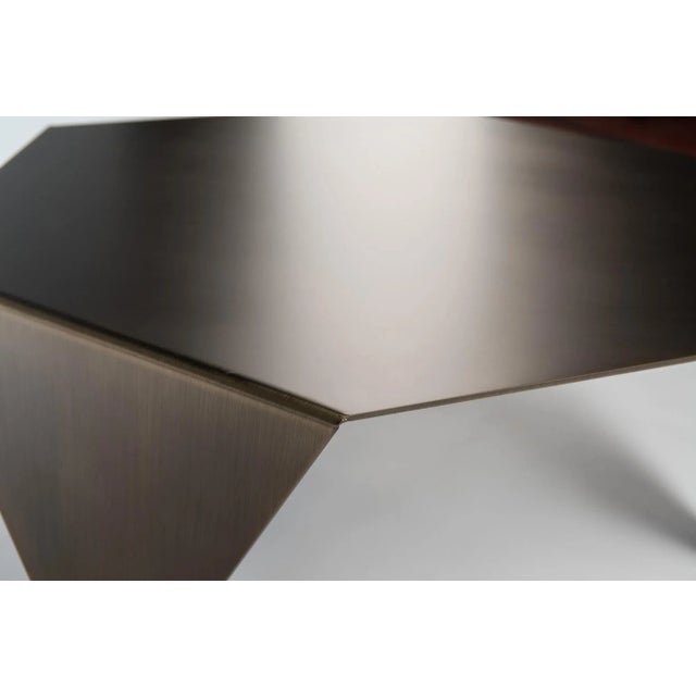 Ruche Coffee Table in Brushed Burnished Brass by Giorgio Ragazzini for VGnewtrend For Sale - Image 4 of 6