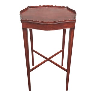 19th Century Flint & Horner Mahogany Galleried Floor Candle Stand For Sale