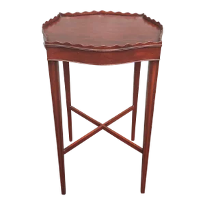 19th Century Flint & Horner Mahogany Galleried Floor Candle Stand