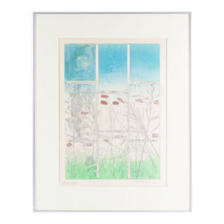 “French Door” Aquatint by Adeine De La Noe For Sale
