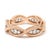 Roberto Coin .46ctw Diamond and Ruby Infinity Band Ring, 18k Rose Gold For Sale - Image 4 of 6