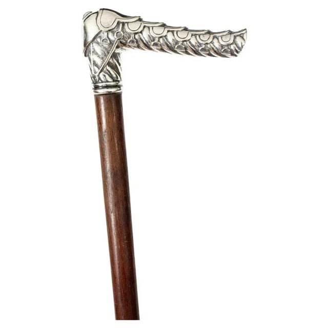 Antique French Silver Capped Walking Stick, 1800s For Sale - Image 10 of 10