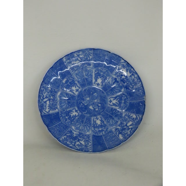 Blue Chinese Porcelain Saucer Blue and White Small Plate Kraak Style Dish 4526b For Sale - Image 8 of 15