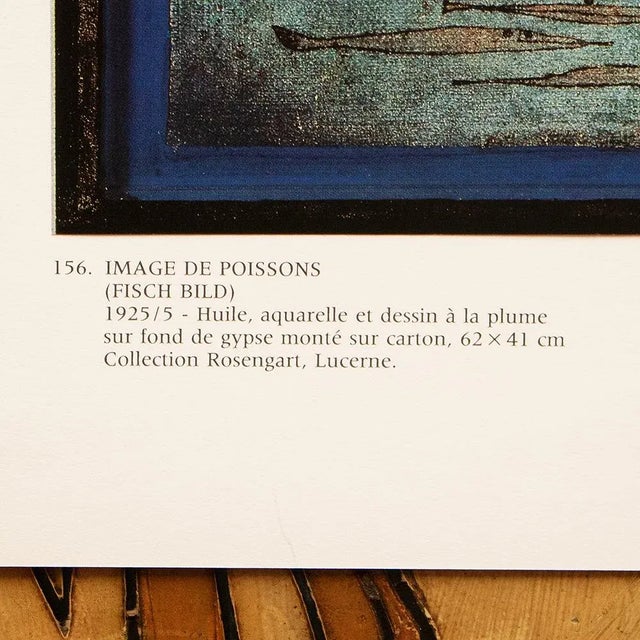 1980s 1989 After Paul Klee "Fish Image", Full-Color Print From France For Sale - Image 5 of 8