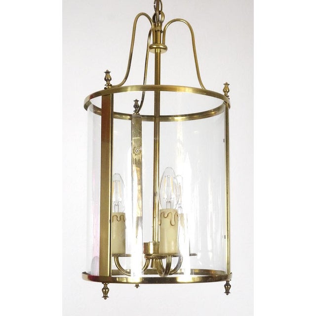 Vintage Brass & Glass Hollow Ceiling Lamp, 1960s For Sale - Image 6 of 10