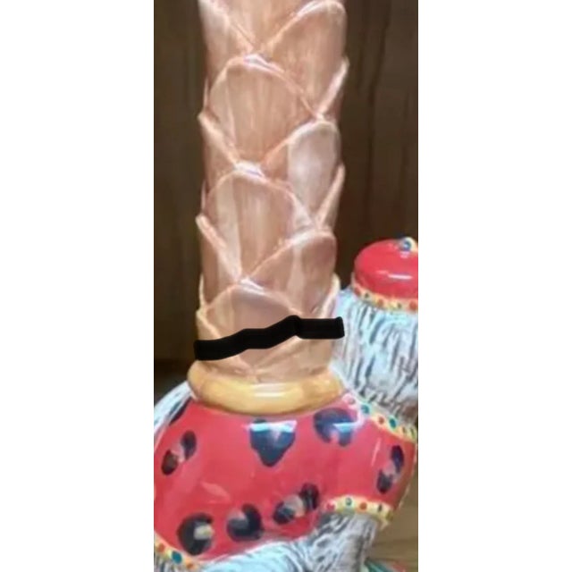 Ceramic 1980s Raymond Waites Empire Collection Monkeys 2 Candleholders and 1 Bowl - Set of 3 For Sale - Image 7 of 12