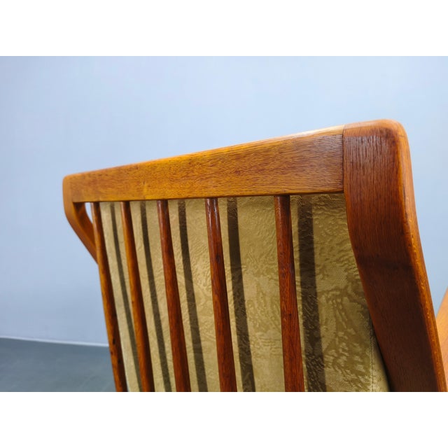 Vintage Prototype Oak Lounge Chair with Label, 1950s For Sale - Image 11 of 13