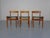 Set of three solid teak dining chairs produced by Farsø Stolefabrik in Denmark. I have official proof of authenticity such...