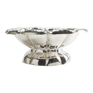 1920s Hammered Silver Centerpiece by Josef Hoffman For Sale